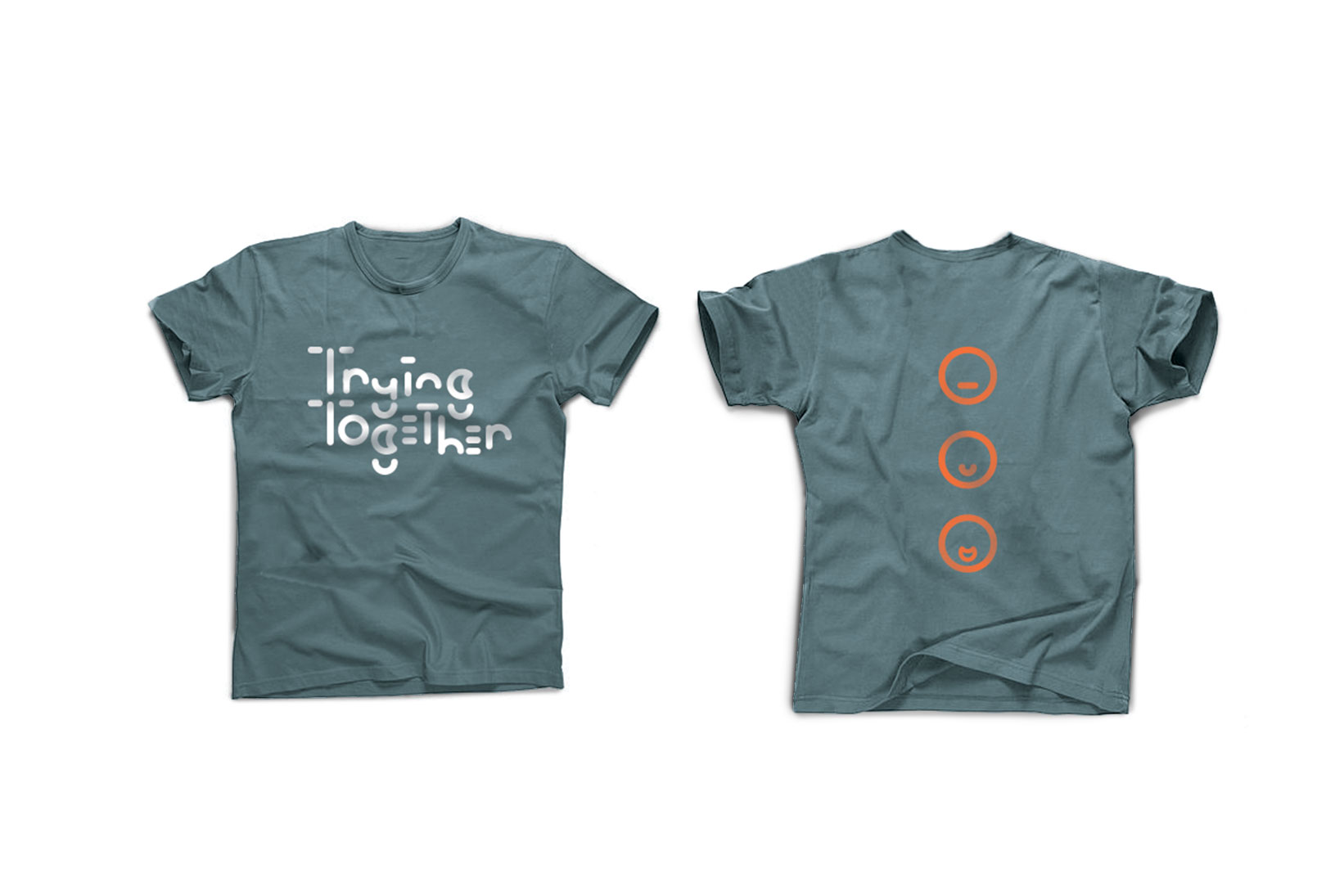 Trying Together front and back of t-shirt